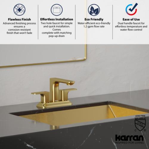 Venda Solid Brass Brushed Gold Bathroom Faucet 5