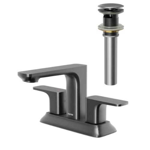 Venda Solid Brass Gunmetal Grey Bathroom Faucet 2