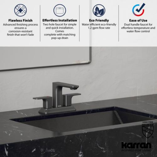 Venda Solid Brass Gunmetal Grey Bathroom Faucet 5