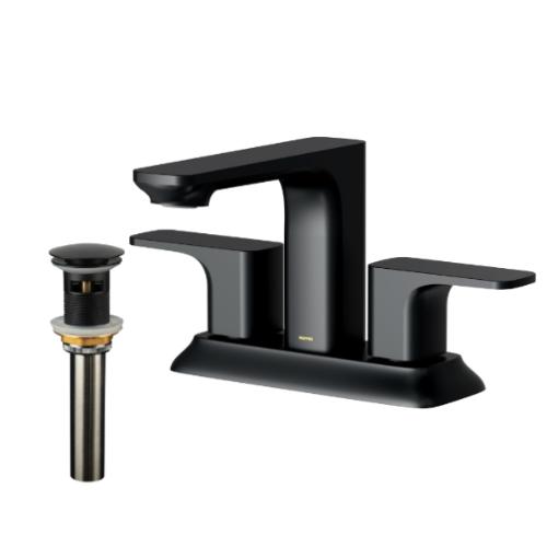 Venda Solid Brass Matte Black Bathroom Faucet 2