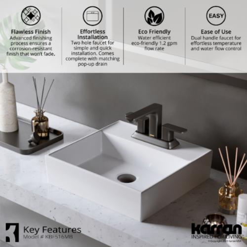 Venda Solid Brass Matte Black Bathroom Faucet 5