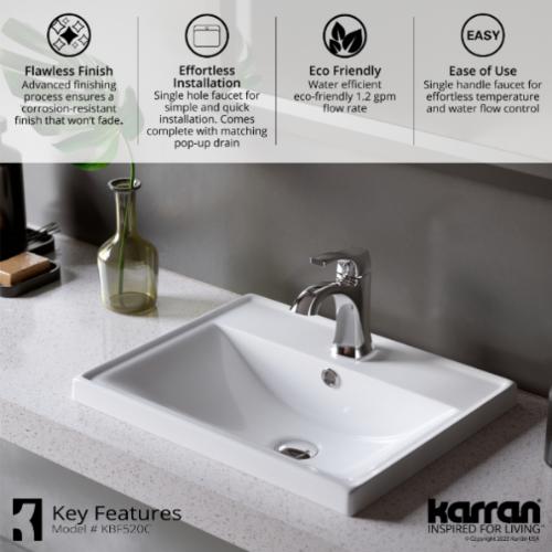 Randburg Solid Brass Chrome Bathroom Faucet 5