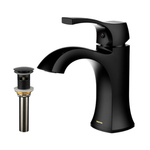 Randburg Solid Brass Matte Black Bathroom Faucet 2