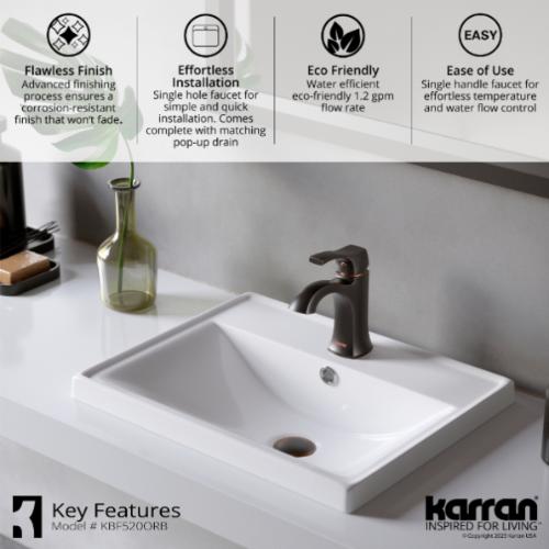 Randburg Solid Brass Oil Rubbed Bronze Bathroom Faucet 5