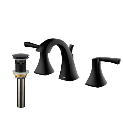 Randburg Solid Brass Matte Black Bathroom Faucet 2