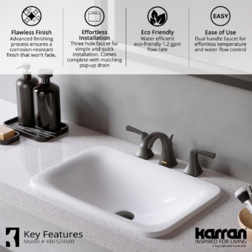 Randburg Solid Brass Matte Black Bathroom Faucet 5