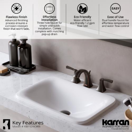 Randburg Solid Brass Oil Rubbed Bronze Bathroom Faucet 5