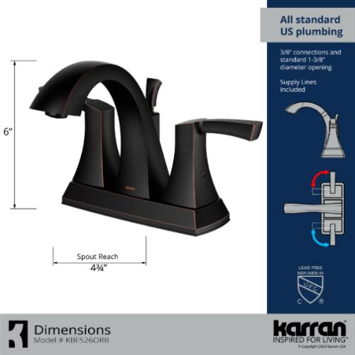 Randburg Solid Brass Oil Rubbed Bronze Bathroom Faucet 4