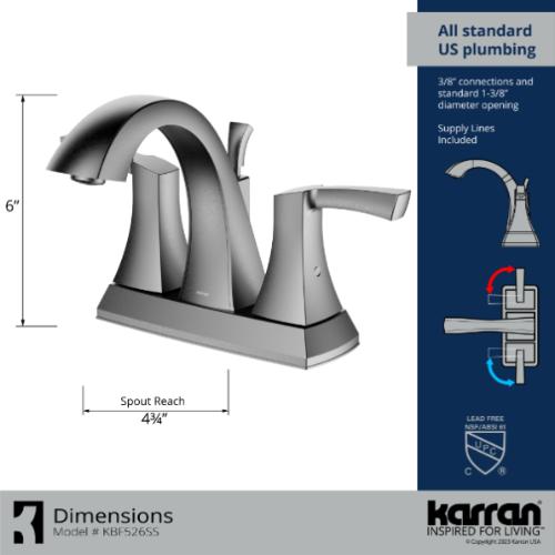 Randburg Solid Brass Stainless Steel Bathroom Faucet 4