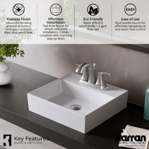 Randburg Solid Brass Stainless Steel Bathroom Faucet 5