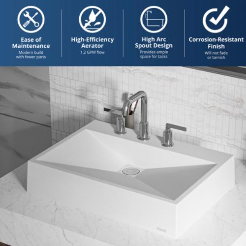 Gillingham Solid Brass Chrome Bathroom Faucet 3