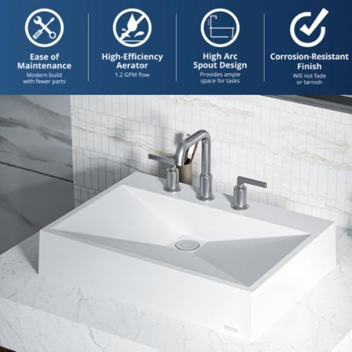 Gillingham Solid Brass Stainless Steel Bathroom Faucet 3