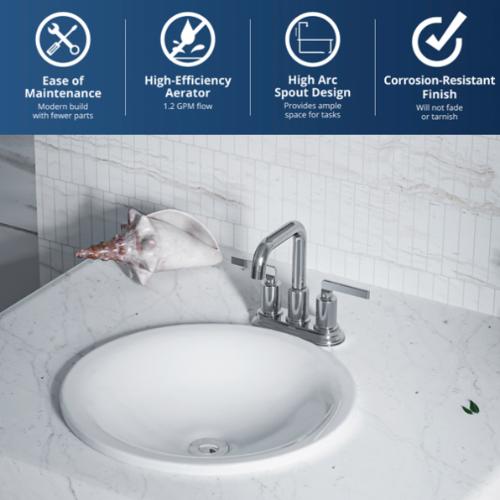 Gillingham Solid Brass Chrome Bathroom Faucet 3
