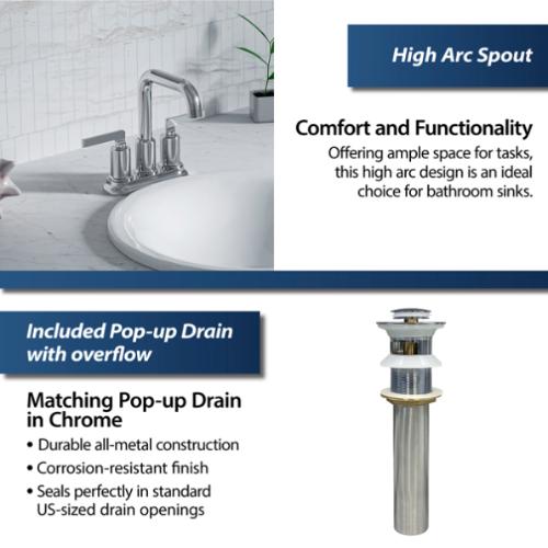 Gillingham Solid Brass Chrome Bathroom Faucet 4