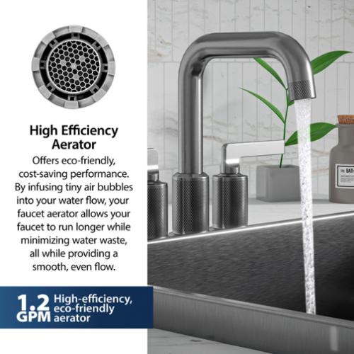 Gillingham Solid Brass Gunmetal Grey Bathroom Faucet 5
