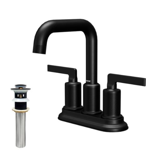 Gillingham Solid Brass Matte Black Bathroom Faucet 2