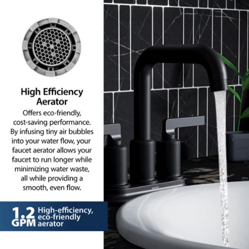 Gillingham Solid Brass Matte Black Bathroom Faucet 5