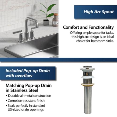 Gillingham Solid Brass Stainless Steel Bathroom Faucet 4