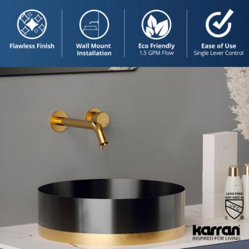 Grantham Solid Brass Gold Bathroom Faucet 4