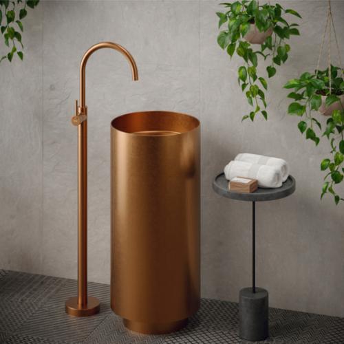 Howick Solid Brass Brushed Copper Bathroom Faucet 3