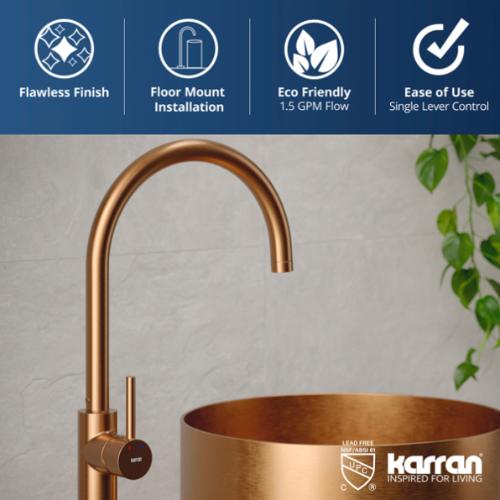 Howick Solid Brass Brushed Copper Bathroom Faucet 5