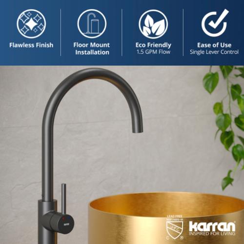 Howick Solid Brass Gunmetal Grey Bathroom Faucet 5