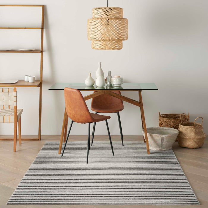 Key Largo Dark Grey KLG01 Polypropylene & Polyester Contemporary Area Rug - 5 Ft x 7 Ft