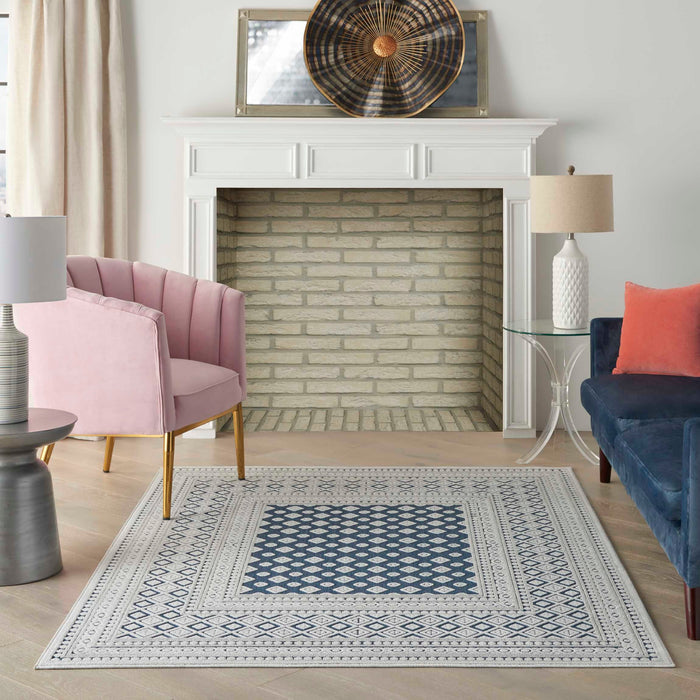 Key Largo Blue KLG02 Polypropylene & Polyester Modern Area Rug - 9 Ft x 12 Ft