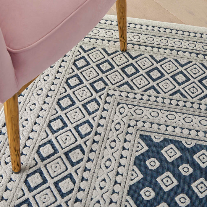 Key Largo Blue KLG02 Polypropylene & Polyester Modern Area Rug - 9 Ft x 12 Ft