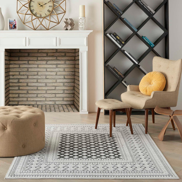 Key Largo Dark Grey KLG02 Polypropylene & Polyester Modern Area Rug - 8 Ft x 10 Ft