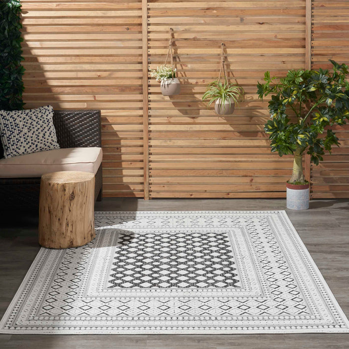Key Largo Dark Grey KLG02 Polypropylene & Polyester Modern Area Rug - 8 Ft x 10 Ft