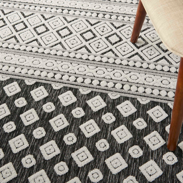 Key Largo Dark Grey KLG02 Polypropylene & Polyester Modern Area Rug - 8 Ft x 10 Ft