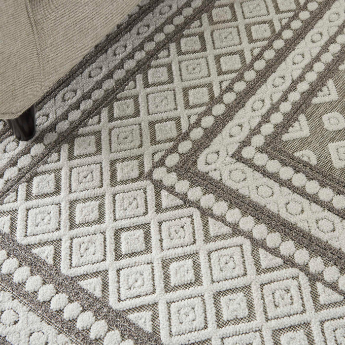 Key Largo Light Grey KLG02 Polypropylene & Polyester Modern Area Rug - 10 Ft Runner