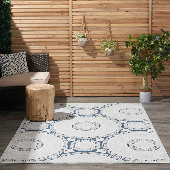 Key Largo Blue KLG03 Polypropylene & Polyester Area Rug - 5 Ft x 7 Ft