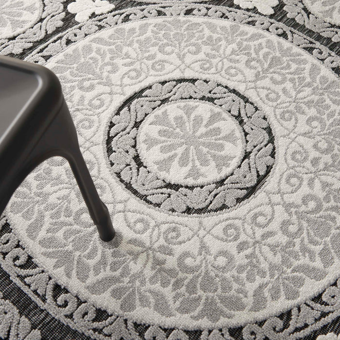 Key Largo Grey KLG03 Polypropylene & Polyester Contemporary Area Rug - 8 Ft Runner