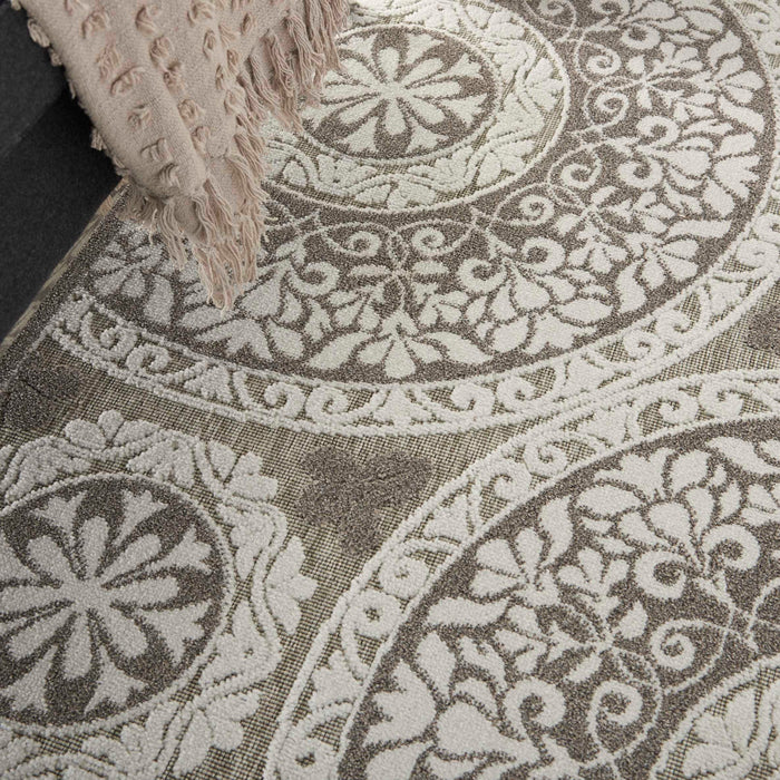 Key Largo Taupe KLG03 Polypropylene & Polyester Contemporary Area Rug - 9 Ft x 12 Ft