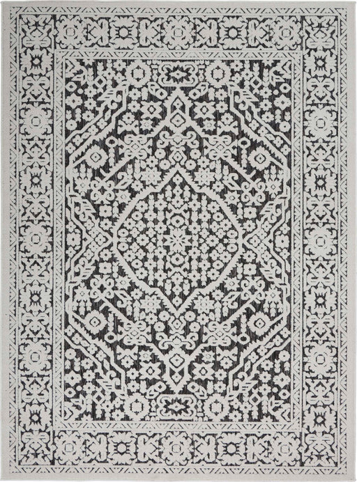 Key Largo Dark Grey KLG04 Polypropylene & Polyester Persian Area Rug - 8 Ft Runner
