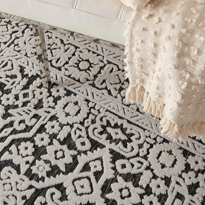 Key Largo Dark Grey KLG04 Polypropylene & Polyester Persian Area Rug - 8 Ft Runner
