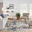 American Manor Ivory Blue Polypropylene & Polyester IVBLU