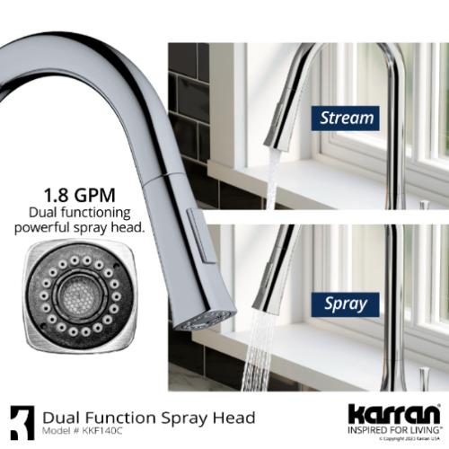 Standerton Solid Brass Chrome Kitchen Faucet 5