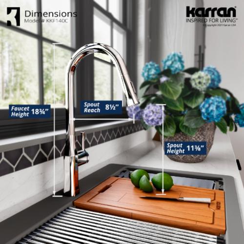 Standerton Solid Brass Chrome Kitchen Faucet 6