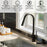 Standerton Solid Brass Matte Black Kitchen Faucet 4