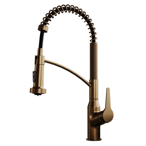 Scottsdale Solid Brass Brushed Copper Kitchen Faucet 1