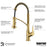 Scottsdale Solid Brass Brushed Gold Kitchen Faucet 3