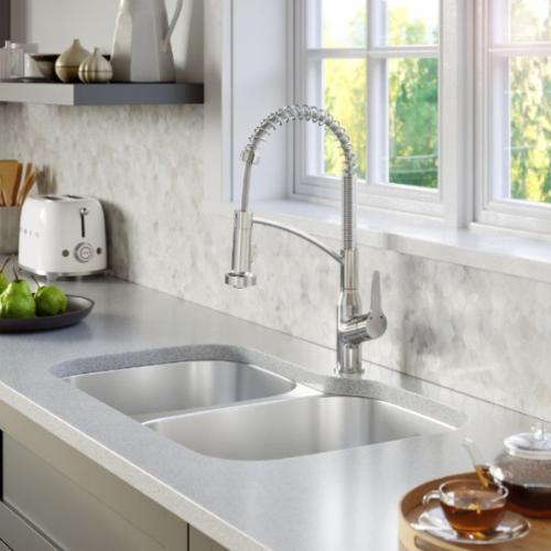Scottsdale Solid Brass Chrome Kitchen Faucet 7