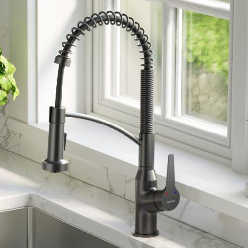 Scottsdale Solid Brass Gunmetal Grey Kitchen Faucet 2