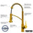 Scottsdale Solid Brass Gold Kitchen Faucet 3