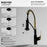 Scottsdale Solid Brass Matte Black and Spot Free Brushed Gold Kitchen Faucet 4