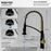 Scottsdale Solid Brass Matte Black and Spot Free Brushed Gold Kitchen Faucet 5