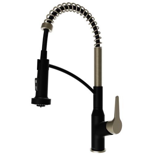 Scottsdale Solid Brass Matte Black and Spot Free Champagne Bronze Kitchen Faucet 1
